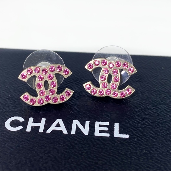 CHANEL Jewelry - *SOLD* Authentic CHANEL Rhinestone CC Earrings